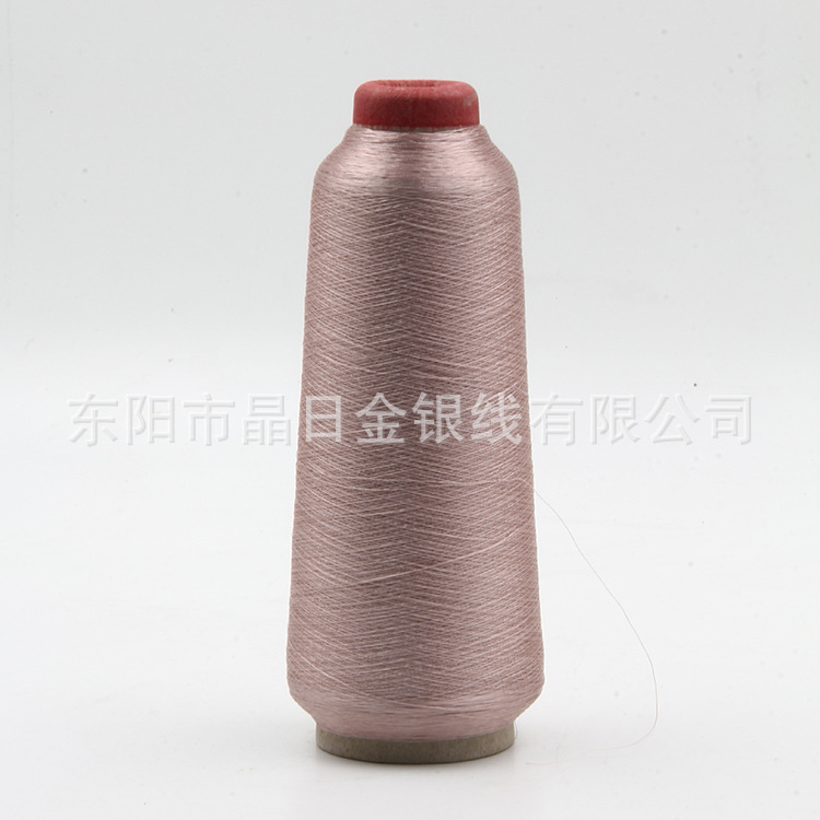 Colored light pink gold and silver thread - L-163