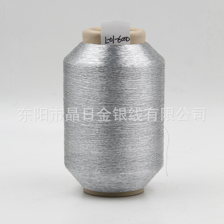 PET film 600D Polyester pure silver gold and silver thread L-01-600D