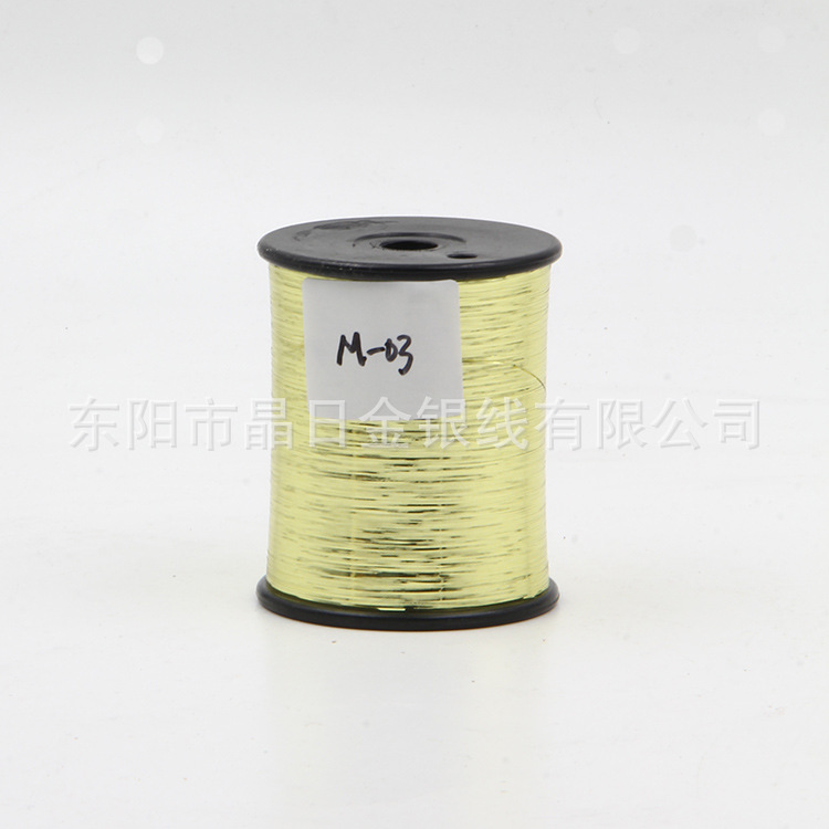 PET film, light gold flat wire, gold and silver thread, light gold gold and silver thread, wholesale of one piece M-03