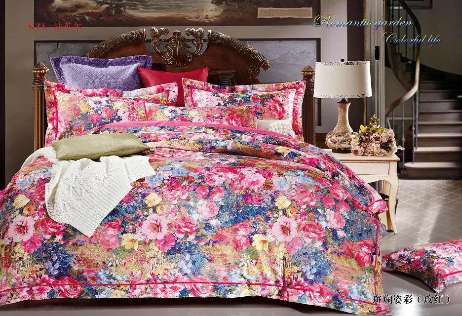 4-piece set, Korean style, jacquard, reactive, bedding, home textiles, European beauty, twill Specification image