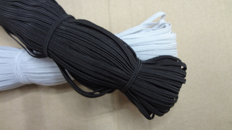 促销；走马松紧带 进口乳胶窄松紧带 宽0.3公分 黑色白色细节图