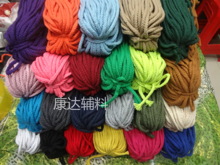 25色5mm八股彩色棉粗绳子.束口绳帽绳捆/90米产品图