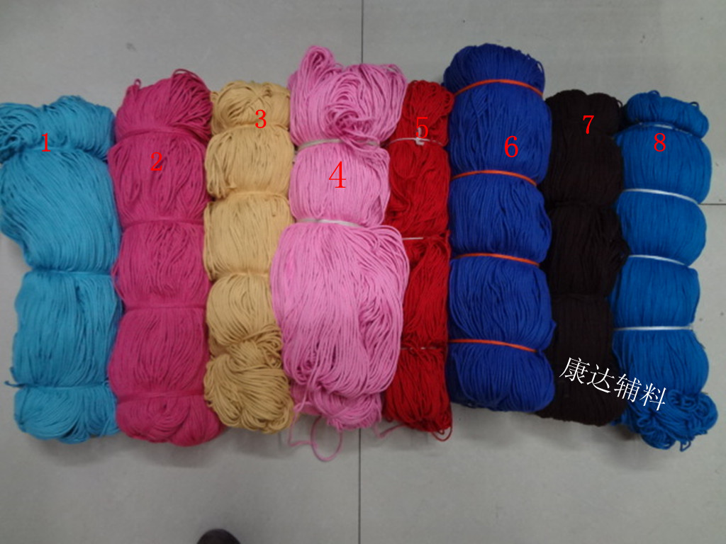 2mm colored cotton rope bunching rope drawstring teeth/piping inlaid rope 20 colors
