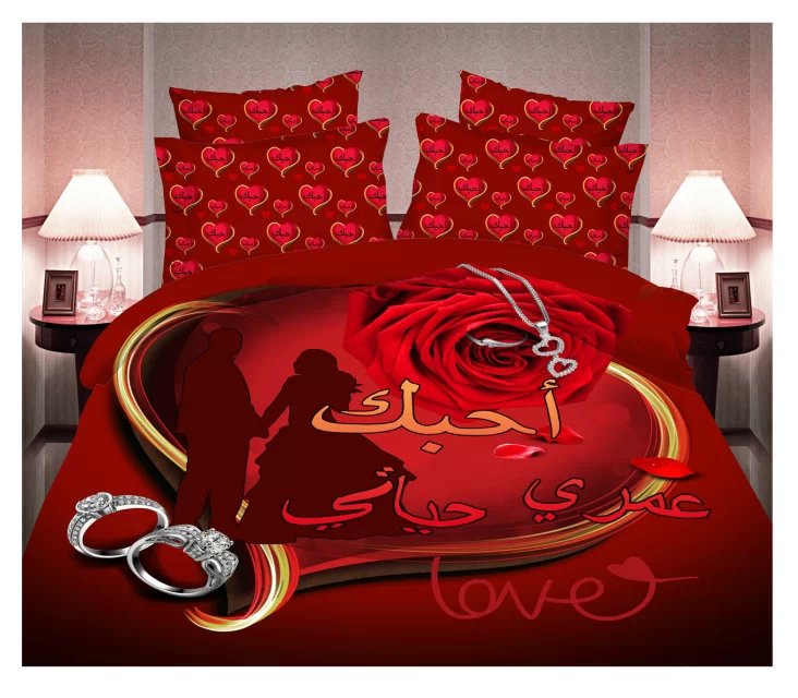 4-piece set of national trend, bedding,3D manufacturer, cheap, matte, printed, for export Specification image