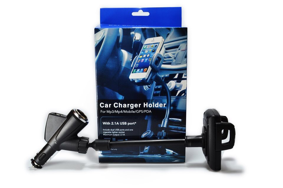 车载手机支架苹果点烟器手机架多功能手机架带点烟孔产品图