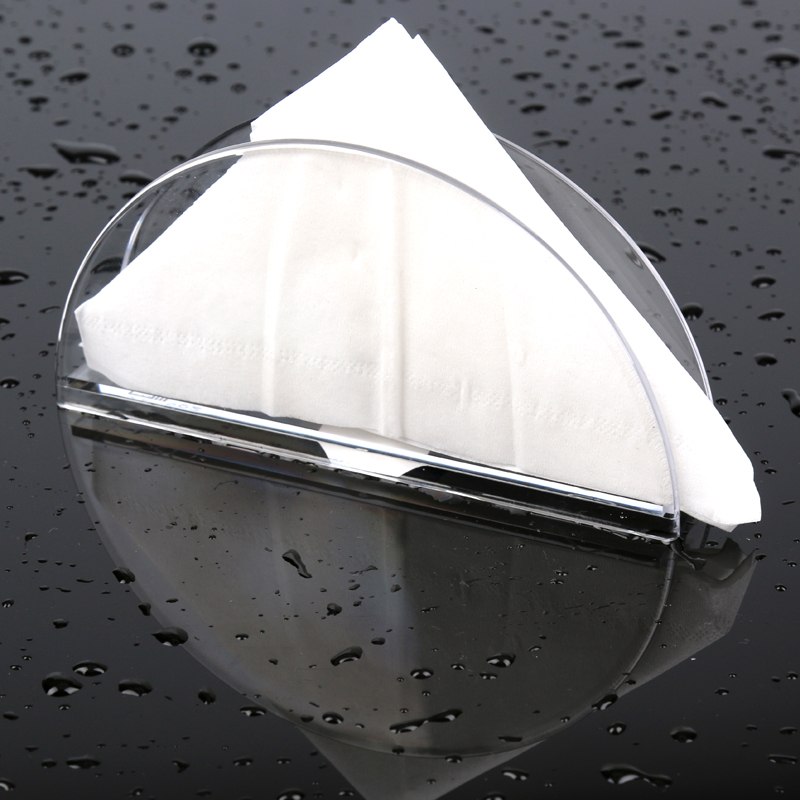 Acrylic semi-circular tissue holder, napkin box, Western restaurant tissue holder ZA-002