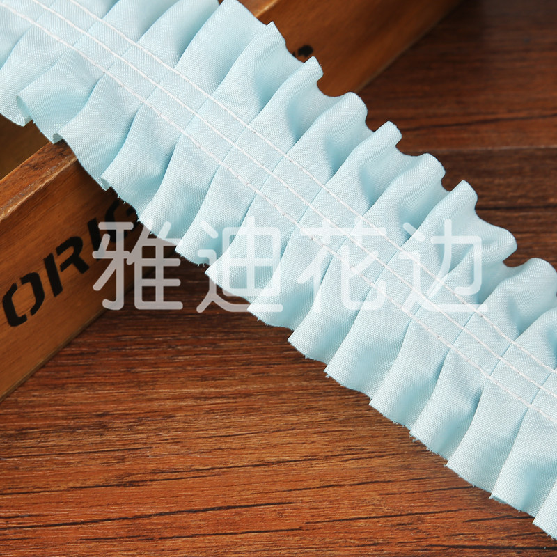 水溶涤纶花边 金条色丁双排亮片 diy服装装饰蜈蚣花边