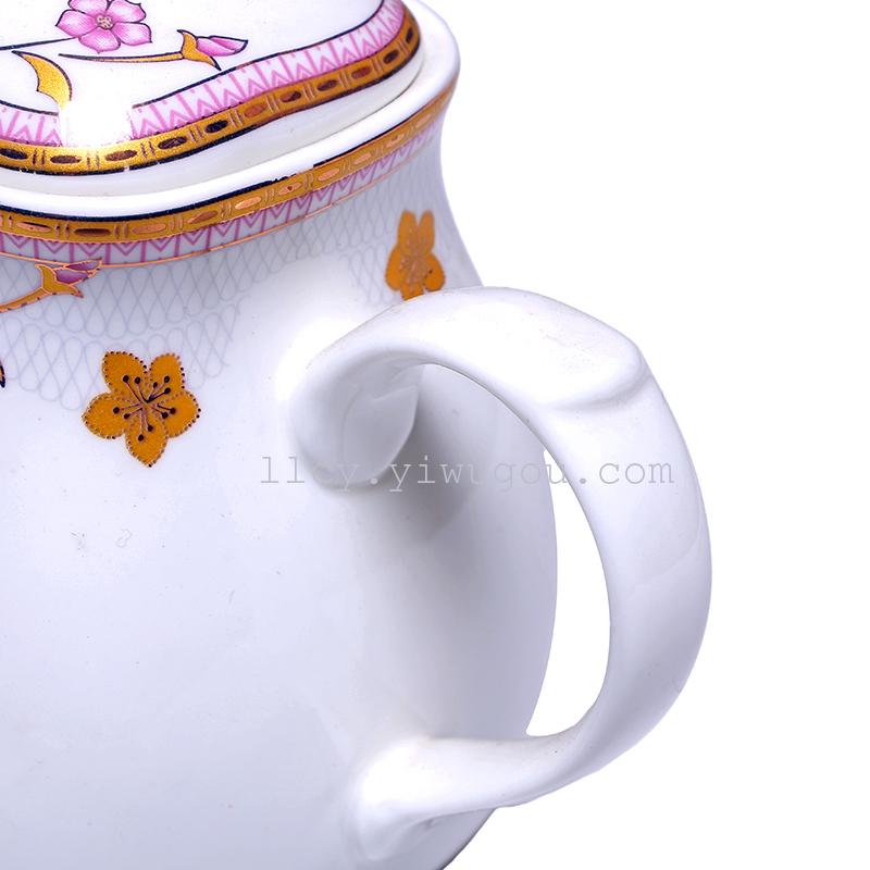 新款热卖陶瓷厨房用品 高档韩式精美色釉调味罐6件套批发细节图