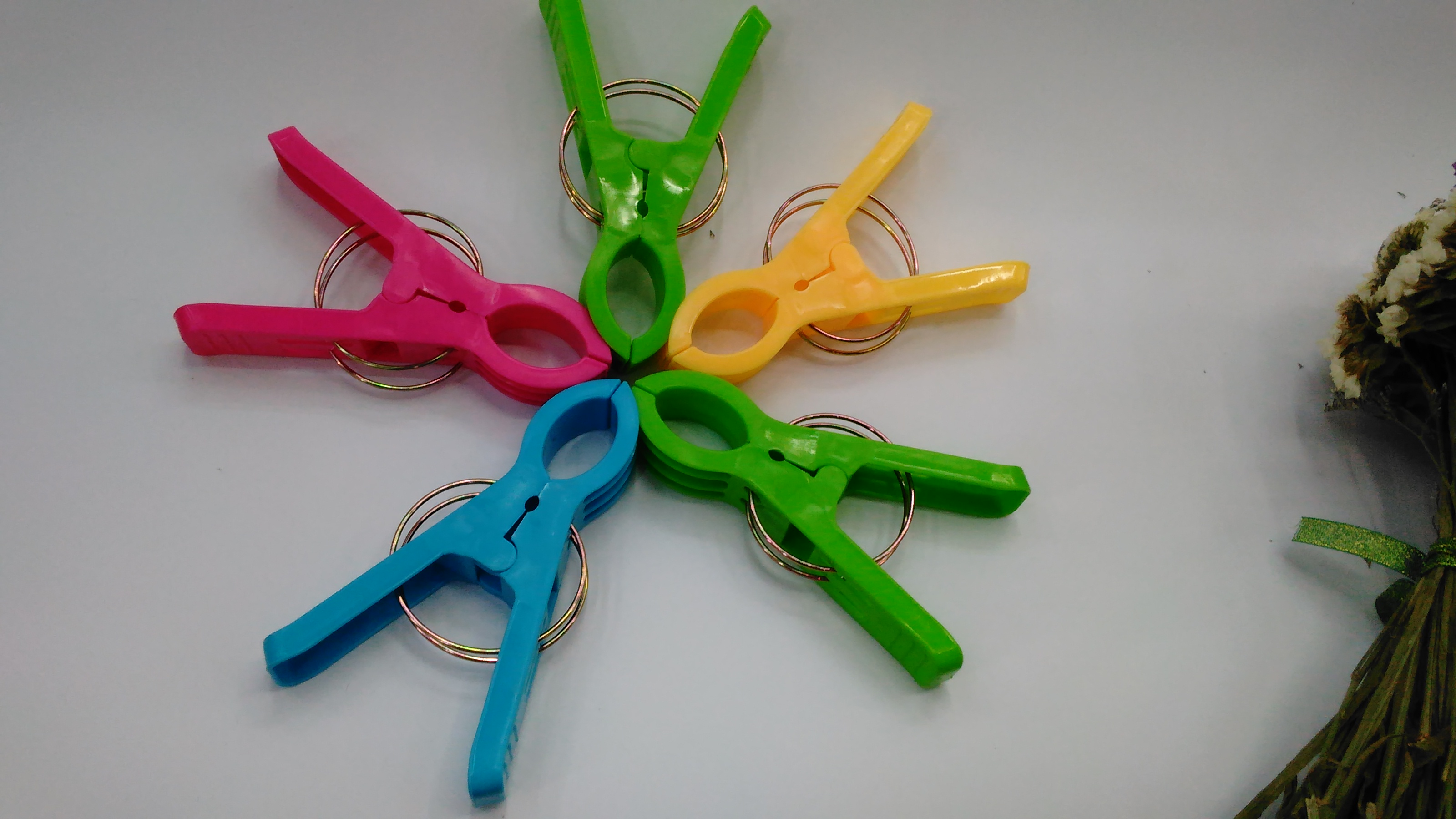 塑料强力防风晒被子大夹子5个装衣服晾晒夹细节图