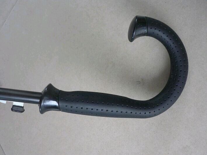 New black silver rubber grid umbrella with a straight handle details Picture