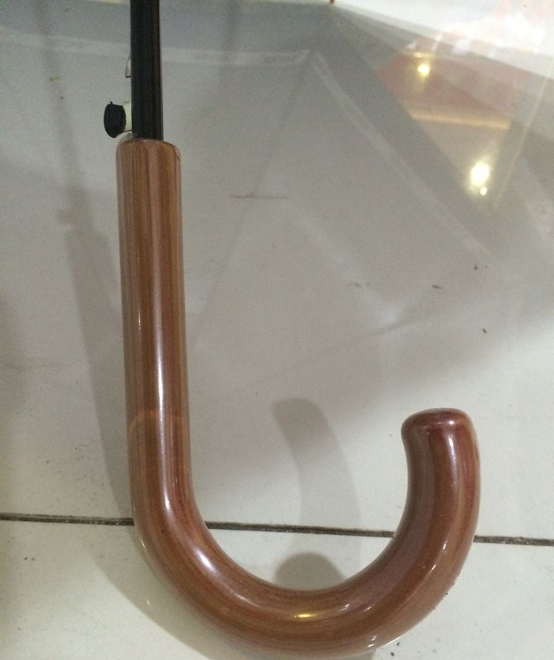 Polyester silk wood middle bar grid umbrella, straight pole umbrella details Picture