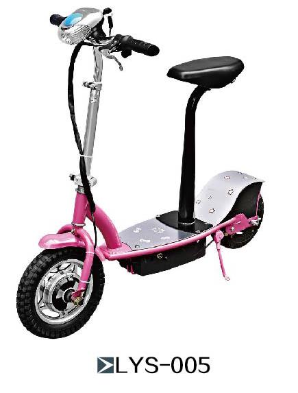 Lys-005-1 24V7A 12-inch electric scooter with brushed seat full figure