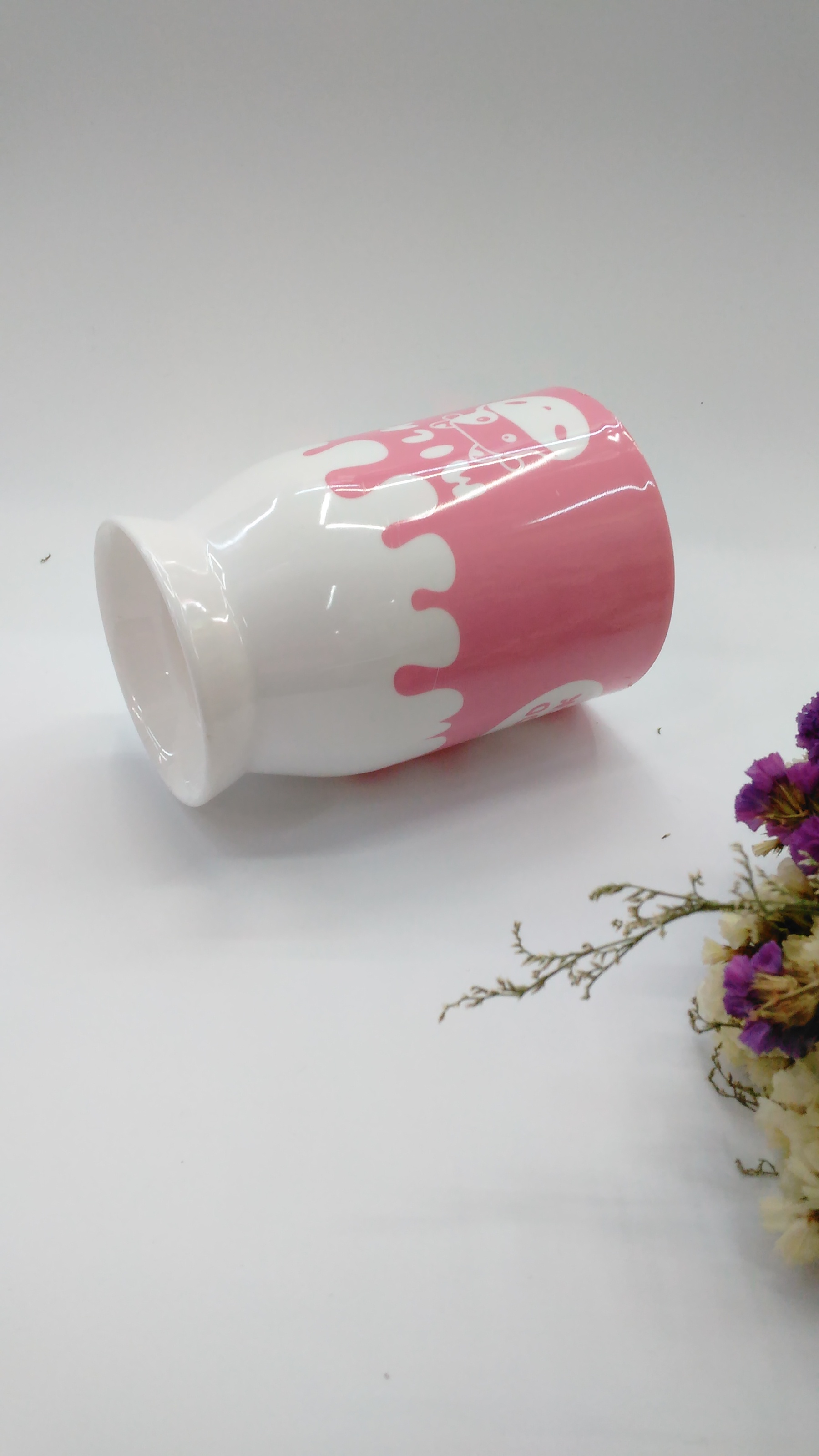 塑料杯子 牛奶杯 带手柄茶杯 无盖口杯 礼品杯 厂家直销细节图