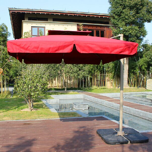 3* 3-meter Roman umbrella, courtyard umbrella, side umbrella, coffee shop umbrella Application Scenario