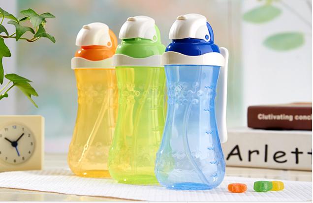 简约贝亲大容量企鹅吸水杯吸管学饮宝宝300mL训练杯子