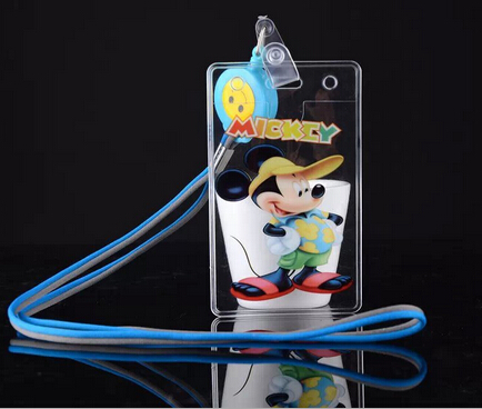 Card card Korean version of student bus cute cartoon children's soft rope elastic rope badge thumbnail