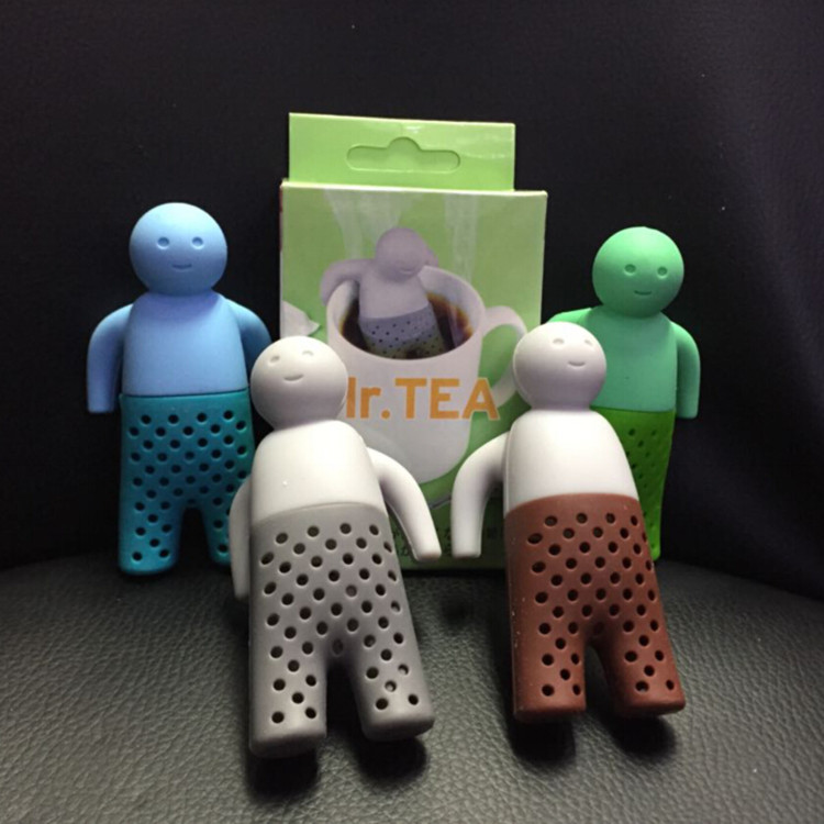 Mr.Tea Creative Tea Man Tea infuser Silicone tea infuser tea strainer