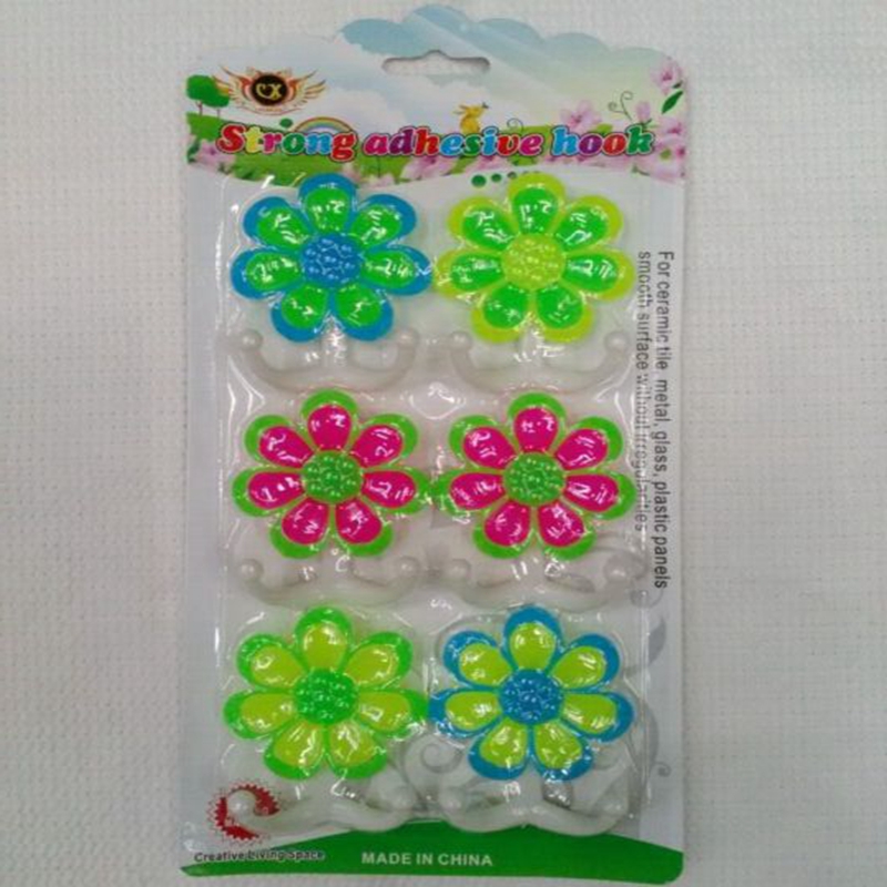 粘钩 强力粘钩 塑料挂钩 太阳花创意粘钩产品图