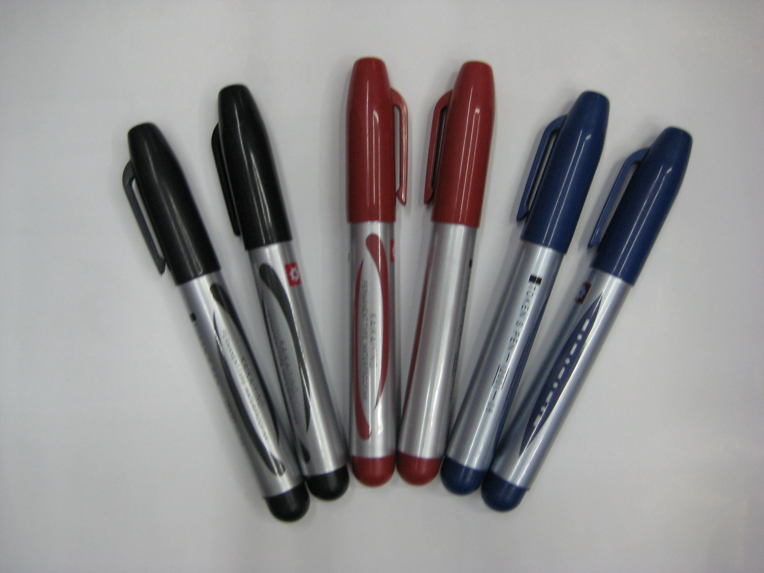 Wholesale box-packed red and white marker pens and ballpoint pens for logistics Specification image