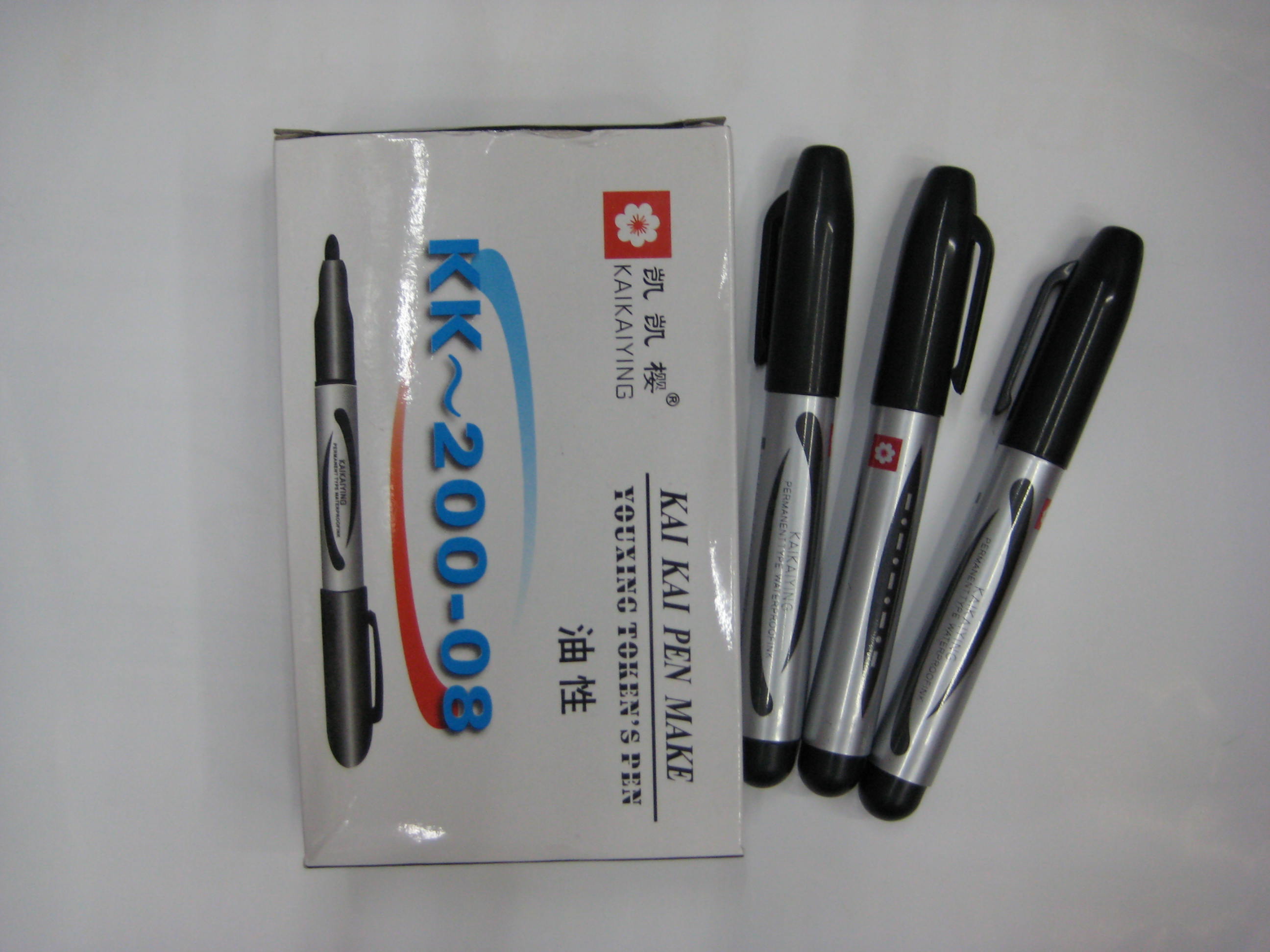 Wholesale box-packed red and white marker pens and ballpoint pens for logistics details Picture