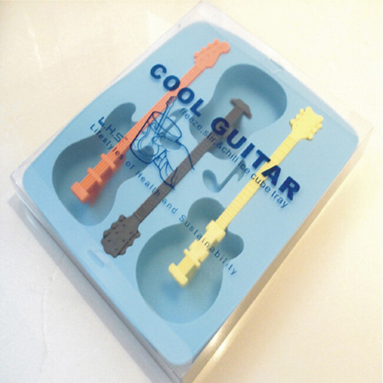 LHS吉他多用途冰格 硅胶冰模 创意制冰器 吉他搅拌棒