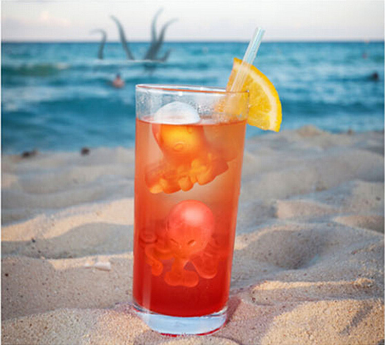 Yiwu Good Goods LHS Octopus Ice Cube Tray Cartoon Animal ice Cube tray Octopus-shaped ice mold Specification image