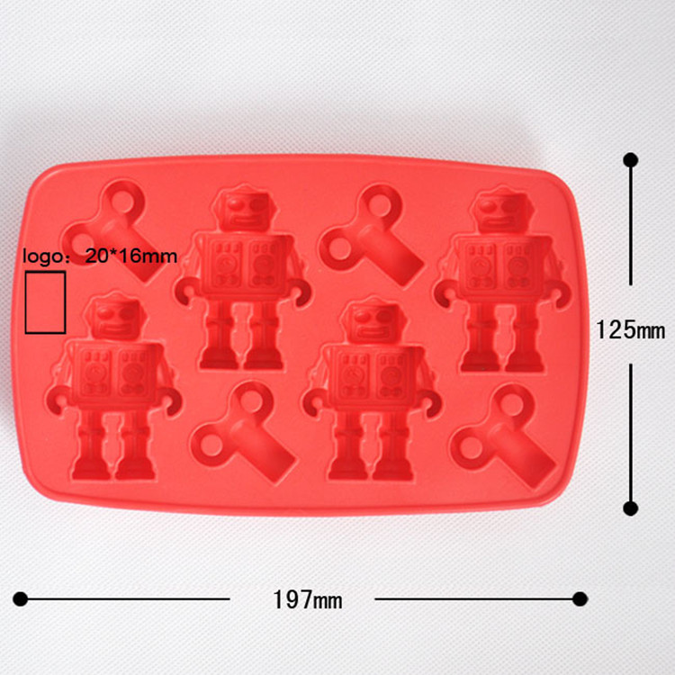 LHS机器人造型冰格 硅胶冰格 创意制冰格 卡通新奇特冰模细节图