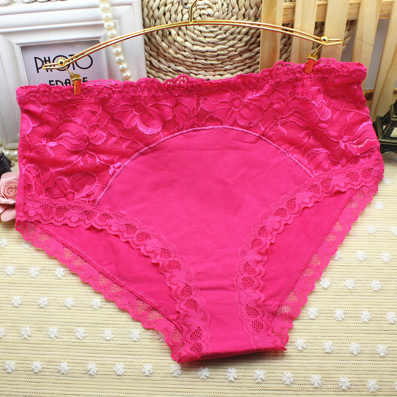 Sexy Lace Cotton Big Version Of Women's Underwear Factory Direct Sales 8003