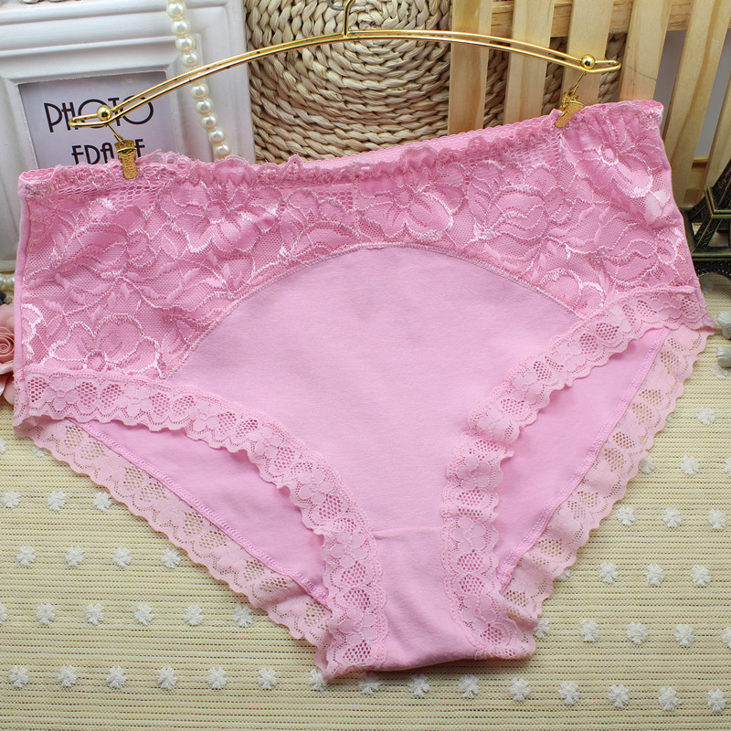 Sexy Lace Cotton Big Version Of Women's Underwear Factory Direct Sales 8003 details Picture