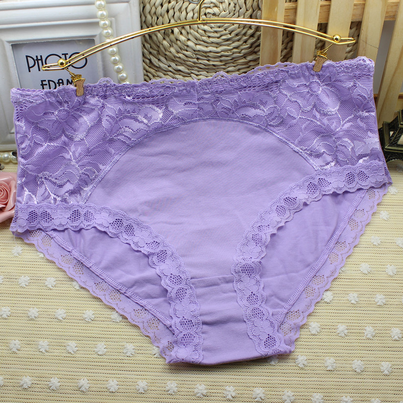 Sexy Lace Cotton Big Version Of Women's Underwear Factory Direct Sales 8003 Specification drawing