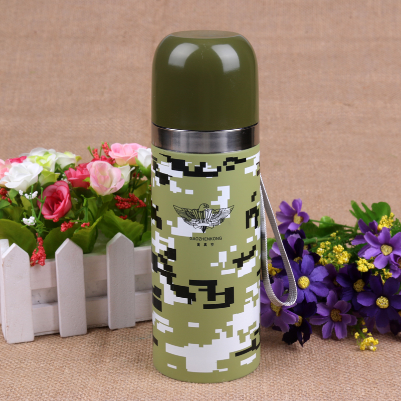 Camo cartridge thermos cup car cup kettle outdoor portable water bottle 050