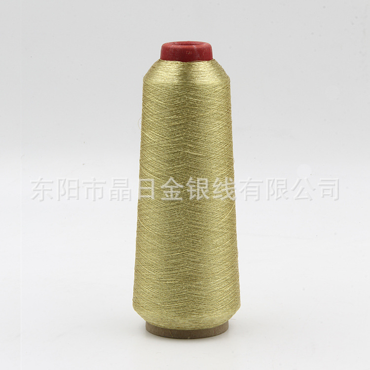 L-80 Fluorescent gold Polyester Gold and Silver Filament Gold and Silver Thread Computer Embroidery thread Yiwu details Picture