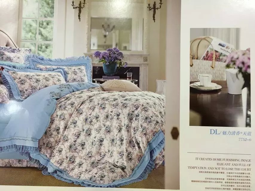 Direct sales of seven-color cotton jacquard lace seven-piece bedding sets Specification image