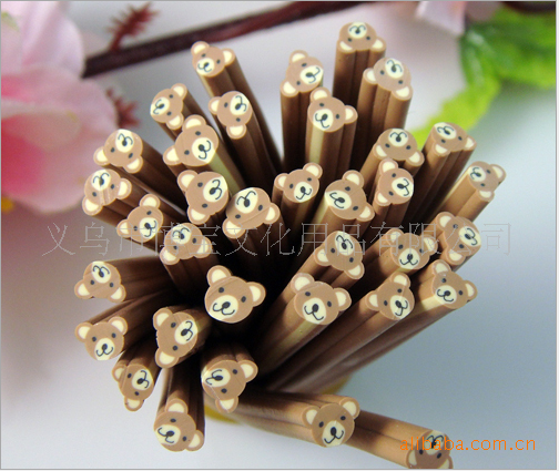 可爱小熊软陶美甲条指甲片手机美容贴//美甲片RB-359