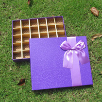 Romantic purple UV crystal printing 30 bars chocolate box candy box creative Valentine gift box