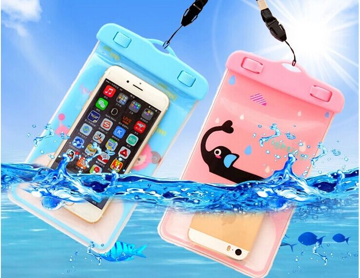 韩国 卡通iPhone6触屏透明手机防水袋水下拍照潜水游泳图