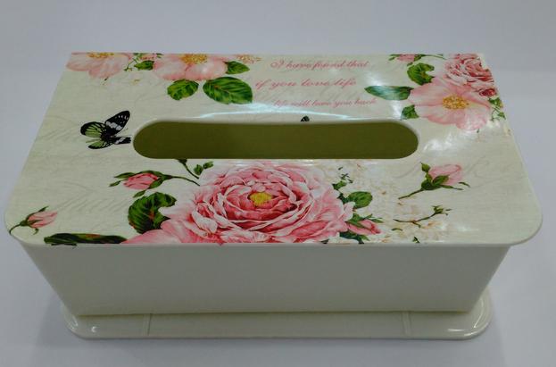 田园小清新印花方形抽纸盒 长方形纸巾盒 纸巾盒