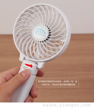 新款手持风扇 迷你usb充电台扇 多功能充电宝风扇产品图