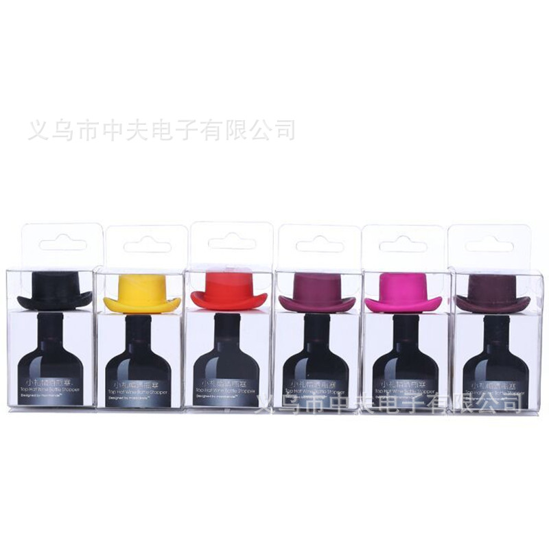 New cowboy hat Wine stuffed beer stuffed silicone bottle stuffed cartoon bottle stopper
