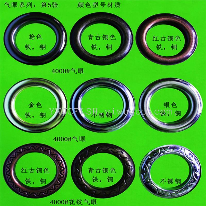Air hole button rivets for clothing accessories