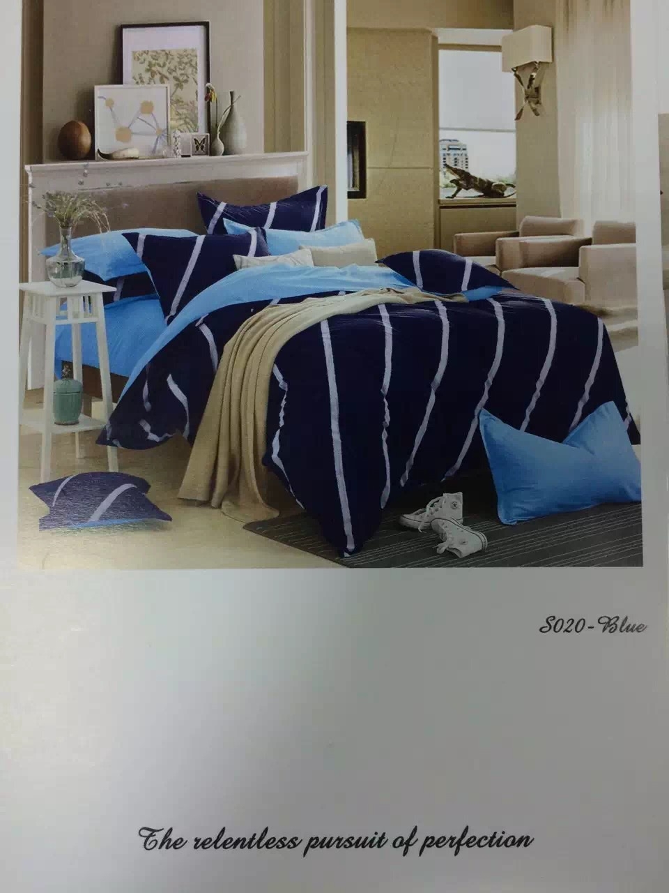 印花四件套个性AB四件套条纹四件套三件套