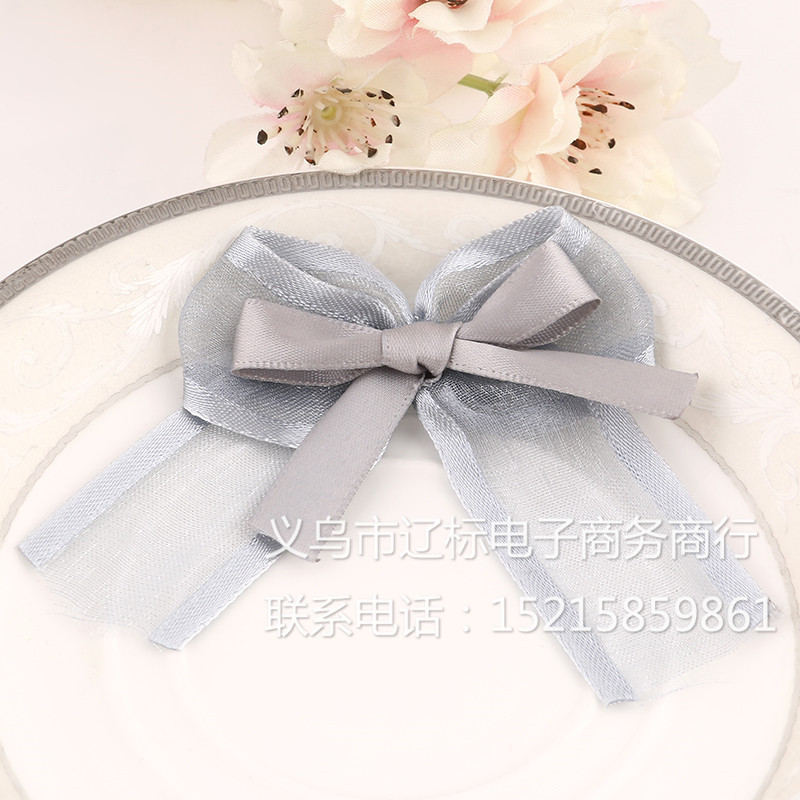 日韩时尚简约双层刀叉蝴蝶结 DIY饰品辅料配件配饰