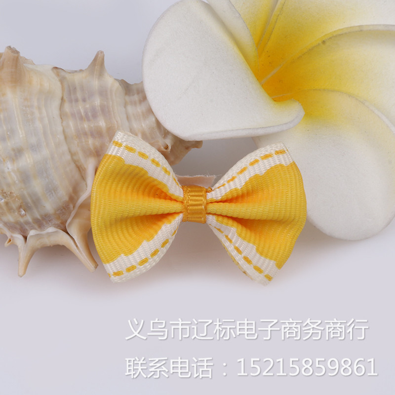 新款韩版可爱大蝴蝶结 发夹头饰涤纶饰品配件 手工缎带蝴蝶结