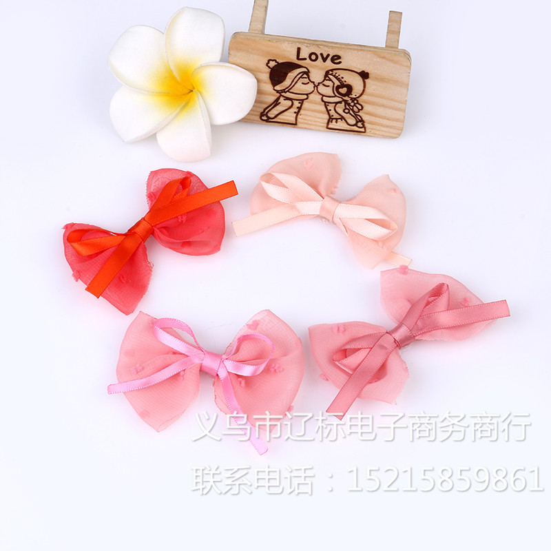 新版春季韩版配饰 男童女童领结零花蝴蝶结 儿童纯色糖果色批发产品图