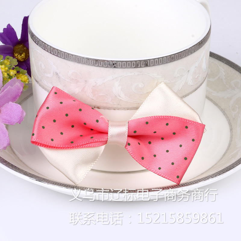 蝴蝶结批发 小圆点缎带丝带蝴蝶结饰品配件蝴蝶结装饰品直销