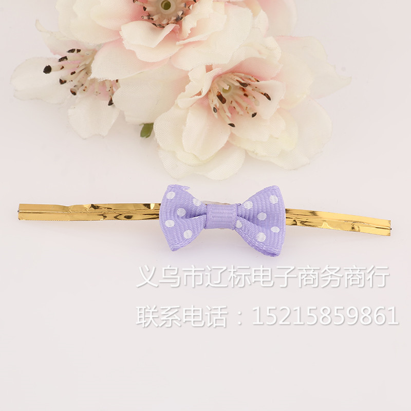 日韩新款5分可折叠罗纹蝴蝶结 DIY辅料配件配饰批发