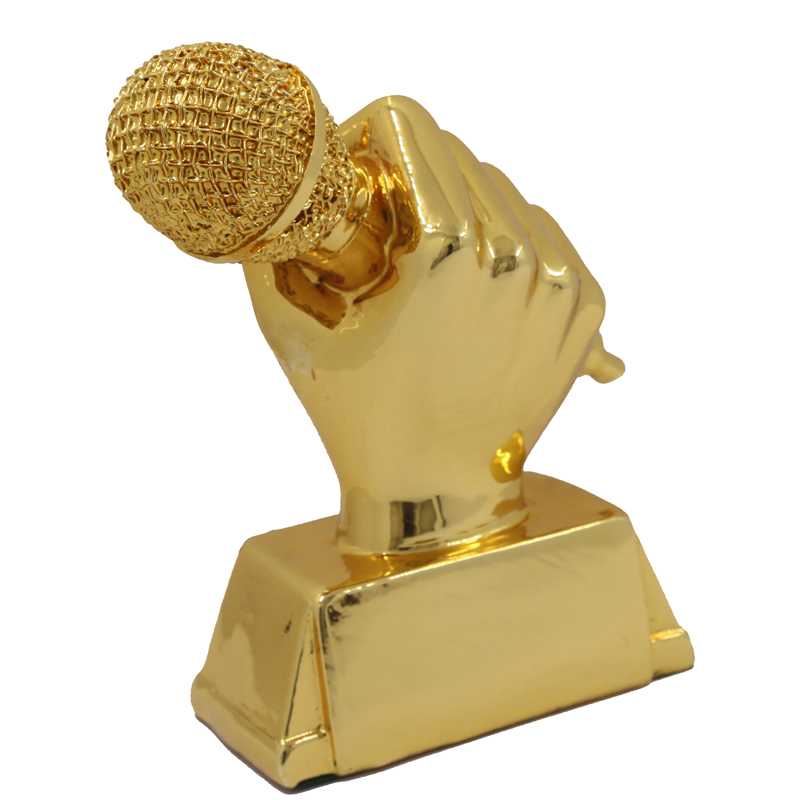 Microphone trophy, high-end trophy, singing competition trophy, music trophy Application Scenario