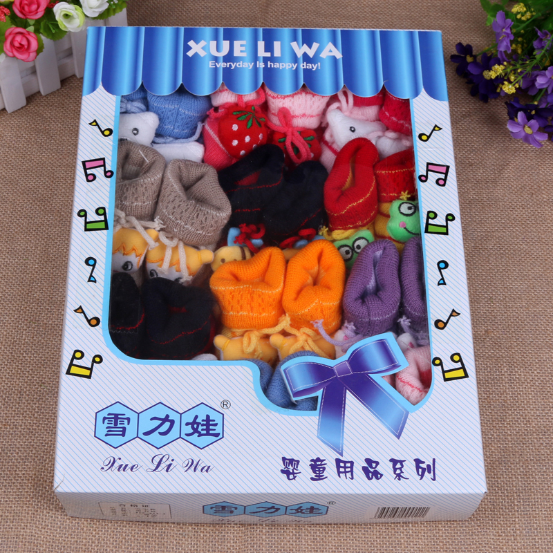 Snow Doll cartoon shoes Baby shoes Toddler shoes gift box baby shoes thermal shoes