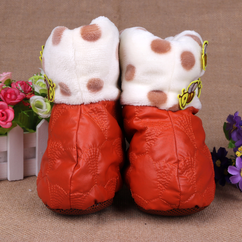 Bee cotton boots Cotton shoes Winter baby shoes Toddler shoes Thickened baby shoes 00229
