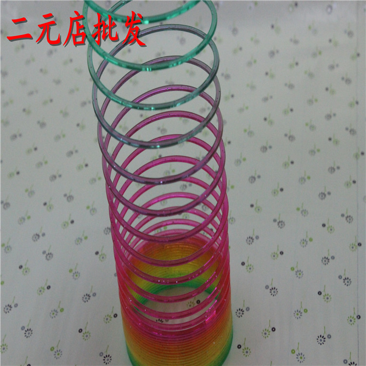透明彩虹圈塑料弹簧圈弹力圈郭海涛2元小商品批发产品图
